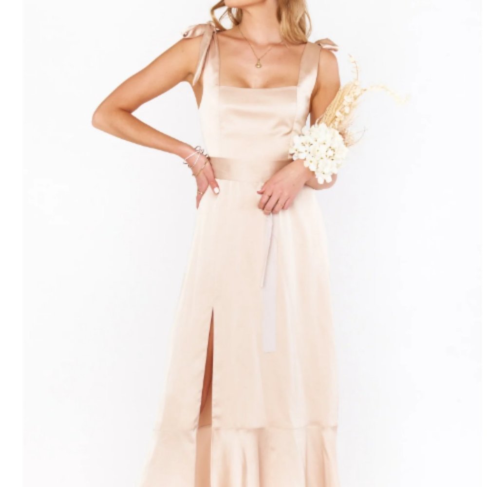 Show Me Your Mumu Claire midi dress in Champagne, xs